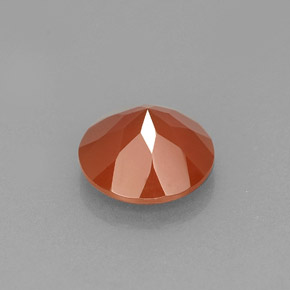 Corniola Arancio rosso naturale da 1.42 ct, Taglio rotondo, Traslucido