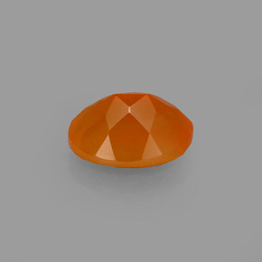 Corniola naturale arancione da 1,71 ct, taglio ovale, traslucido