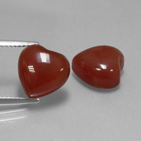 Corniola naturale arancione da  ct, a forma di cuore, traslucido