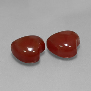 Corniola naturale arancione da  ct, a forma di cuore, traslucido