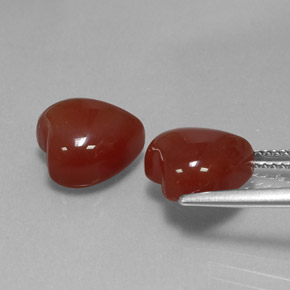 Corniola naturale arancione da  ct, a forma di cuore, traslucido