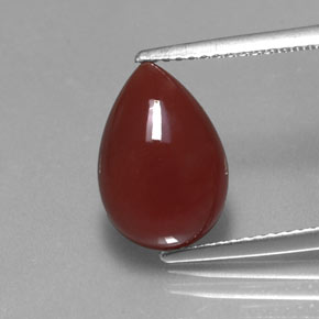 Corniola naturale arancione da 4,67 ct, trasparente, trasparente/traslucido