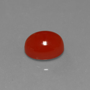 Corniola Arancio rosso naturale da 2.36 ct, Taglio ovale, Traslucido