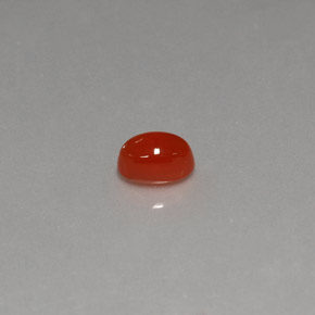 Corniola Arancio rosso naturale da 0.57 ct, Trasparente, Trasparente/Traslucido