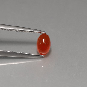 Corniola Arancio rosso naturale da 0.57 ct, Trasparente, Trasparente/Traslucido
