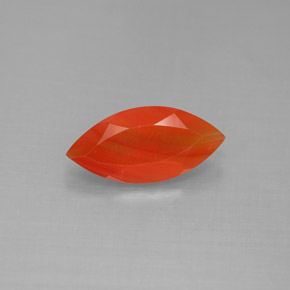 Corniola Arancio rosso naturale da 1.30 ct, Trasparente, Trasparente/Traslucido