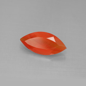 Corniola Arancio rosso naturale da 1.30 ct, Trasparente, Trasparente/Traslucido