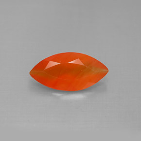 Corniola Arancio rosso naturale da 1.34 ct, Trasparente, Trasparente/Traslucido