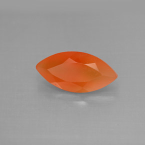 Corniola Arancio rosso naturale da 1.70 ct, Trasparente, Trasparente/Traslucido