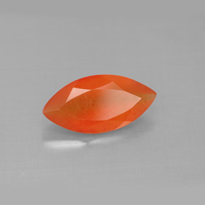 Corniola naturale arancione da 1,43 ct, trasparente, trasparente/traslucido
