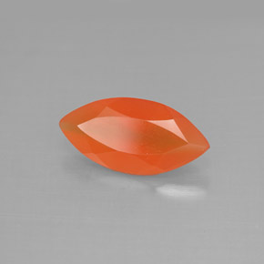 Corniola naturale arancione da 1,35 ct, trasparente, trasparente/traslucido