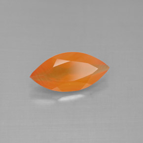 Corniola Arancio rosso naturale da 1.48 ct, Trasparente, Trasparente/Traslucido