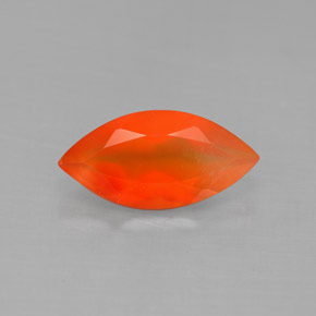 Corniola Arancio rosso naturale da 1.52 ct, Trasparente, Trasparente/Traslucido