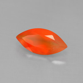 Corniola Arancio rosso naturale da 1.52 ct, Trasparente, Trasparente/Traslucido