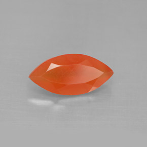 Corniola Arancio rosso naturale da 1.60 ct, Trasparente, Trasparente/Traslucido