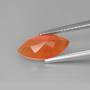 Corniola Arancio rosso naturale da 1.60 ct, Trasparente, Trasparente/Traslucido