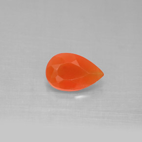 Corniola naturale arancione da 1,04 ct, trasparente, trasparente/traslucido