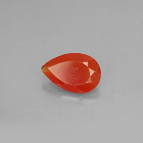Corniola arancio rosso naturale da 1,00 ct, trasparente, trasparente/traslucido