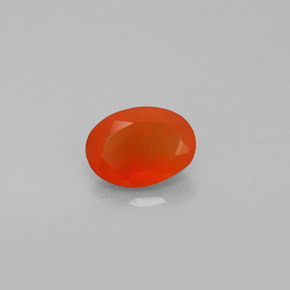 Corniola naturale arancione da 0,68 ct, trasparente, trasparente/traslucido