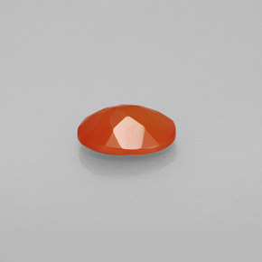Corniola naturale arancione da 0,68 ct, trasparente, trasparente/traslucido