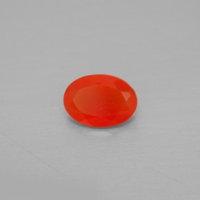 Corniola naturale arancione da 0,66 ct, trasparente, trasparente/traslucido