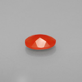 Corniola naturale arancione da 0,66 ct, trasparente, trasparente/traslucido