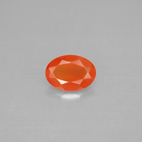 Corniola Arancio rosso naturale da 0.62 ct, Trasparente, Trasparente/Traslucido