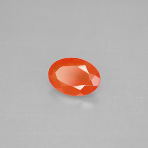 Corniola Arancio rosso naturale da 0.62 ct, Trasparente, Trasparente/Traslucido