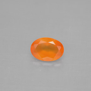 Corniola naturale arancione da 0,70 ct, trasparente, trasparente/traslucido