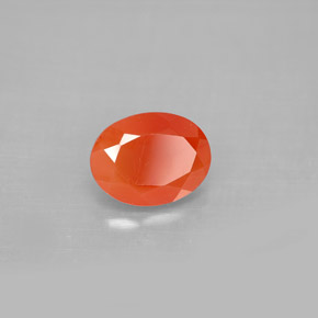Corniola Arancio rosso naturale da 1.23 ct, Trasparente, Trasparente/Traslucido