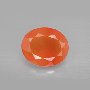 Corniola Arancio rosso naturale da 4.09 ct, Trasparente, Trasparente/Traslucido