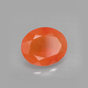 Corniola Arancio rosso naturale da 4.09 ct, Trasparente, Trasparente/Traslucido
