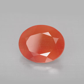Corniola Arancio rosso naturale da 3.09 ct, Trasparente, Trasparente/Traslucido