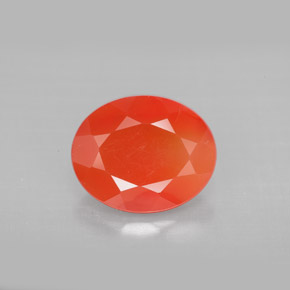 Corniola Arancio rosso naturale da 3.03 ct, Trasparente, Trasparente/Traslucido