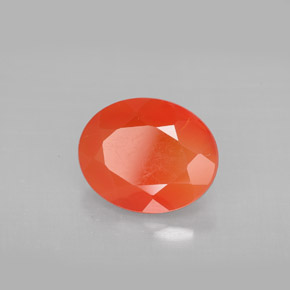 Corniola Arancio rosso naturale da 3.03 ct, Trasparente, Trasparente/Traslucido