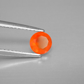 Corniola Arancio rosso naturale da 0.38 ct, Trasparente, Trasparente/Traslucido