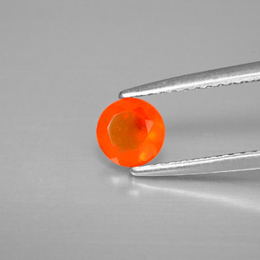 Corniola Arancio rosso naturale da 0.38 ct, Trasparente, Trasparente/Traslucido