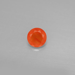 Corniola Arancio rosso naturale da 0.48 ct, Trasparente, Trasparente/Traslucido