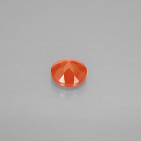 Corniola Arancio rosso naturale da 0.48 ct, Trasparente, Trasparente/Traslucido