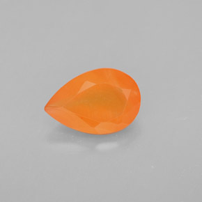 Corniola Arancione naturale da 1.29 ct, Trasparente, Trasparente/Traslucido