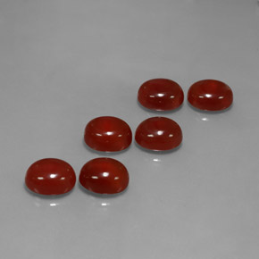 Corniola naturale rosso da  ct, taglio ovale, traslucido