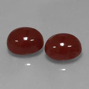 Corniola naturale rosso da  ct, taglio ovale, traslucido