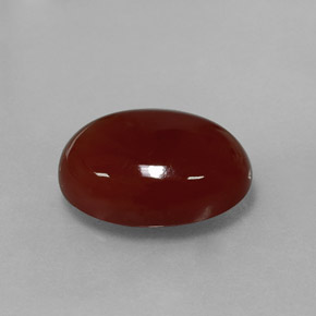 Corniola Arancio rosso naturale da 5.98 ct, Taglio ovale, Traslucido