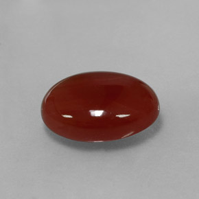 Corniola naturale arancione da 5,28 ct, taglio ovale, traslucido