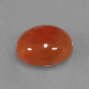 Corniola naturale arancione da 4,54 ct, trasparente, trasparente/traslucido
