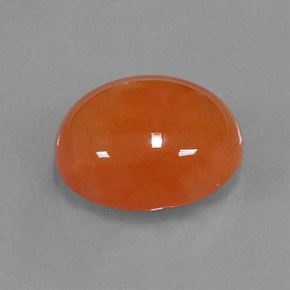 Corniola arancione naturale da 4,81 ct, taglio ovale, traslucido