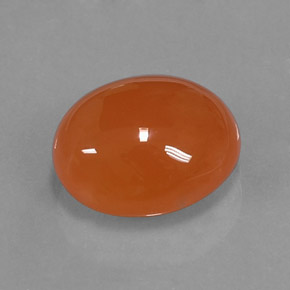 Corniola naturale arancione da 5,15 ct, taglio ovale, traslucido