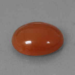 Corniola naturale arancione da 4,06 ct, taglio ovale, traslucido