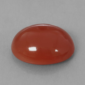 Corniola Arancione naturale da 3.69 ct, Taglio ovale, Traslucido