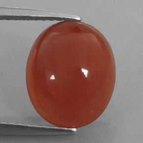 Corniola Arancione naturale da 3.69 ct, Taglio ovale, Traslucido